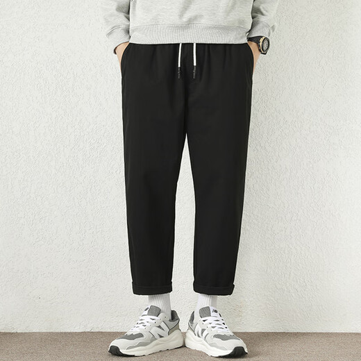 Jean-Vis Sommer neue Freizeithosen für Männer losen gerade 2025 neue konische neun-Punkte-Sommer-Komforthose 9904 Khaki Grey [Atmungsbares Baumwollhochqualität] s