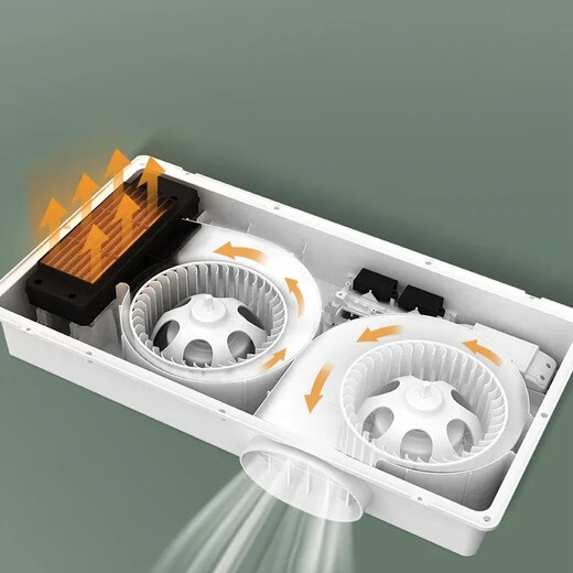 OPP Bathroom Hero JF-C6210 Plafond intégré Light Light Air chaud Échappement Échappement Échappement intégré Intelligent Dual Motor Warm Air Water