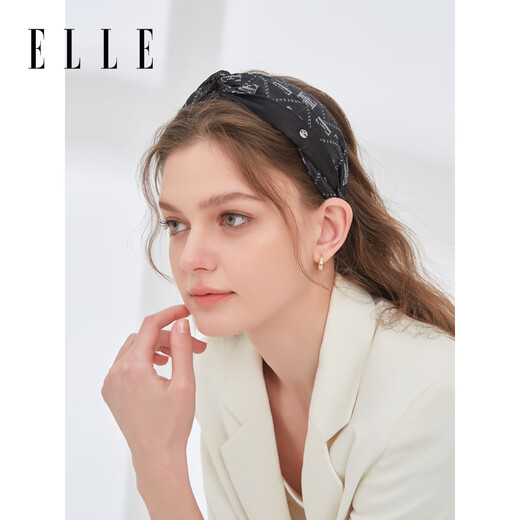 ELLE classic presbyopic patchwork headband French elegant and high-end headband high skull hairpin gift for girlfriend