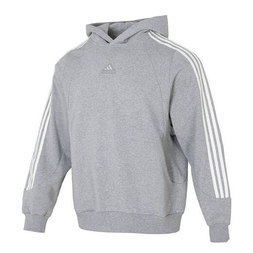 Adidas Siscutirshirt para hombres y mujeres 2024 otoño e invierno Nuevo terciopelo tibio calentado chaqueta con capucha a prueba de viento ji6636 cáñamo mediano gris xl
