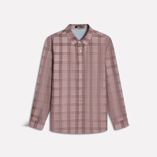 Jinba Men's Fall New Men's Men's Business à manches longues à manches longues avec laine Plaid Business Travel Shirt BCBE3527 Fern S (165) 165