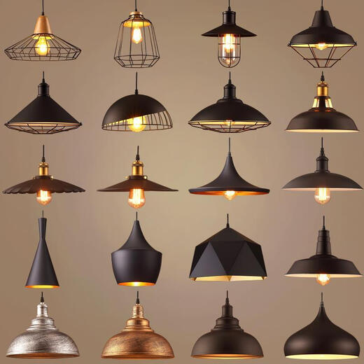 Loft Creative Single Head Iron Pot Deckel Einfache Restaurantlampe American Retro Nordic Industrial Style Bar Kronleuchter D5009 Weiß groß