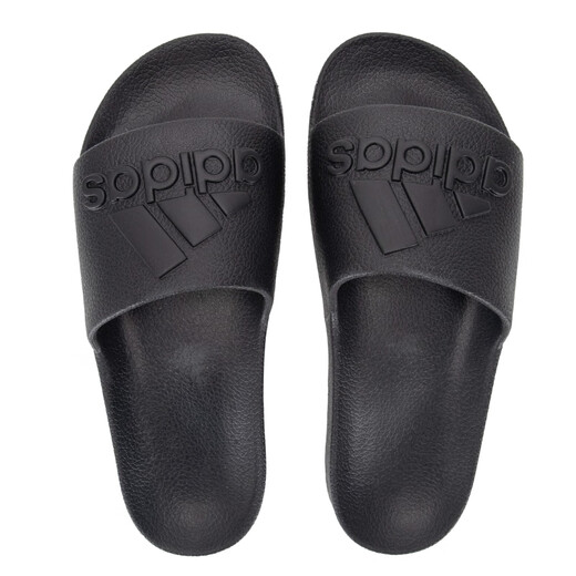 阿迪达斯 （adidas）男鞋女鞋 夏季新款运动拖鞋黑色一字拖休闲沙滩鞋 IF7371/黑色 36.5