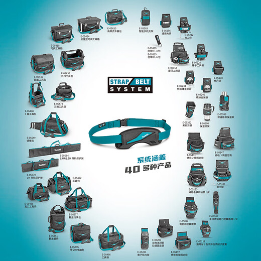 Makita Tools (Makita) Werkzeugbeutel importiert Sanitär und Elektriker Wartung Multifunktionaler Taille kleiner Hangsbeutel Aufbewahrungsbeutel-Werkzeugbeutel Elektriker Tasche E-15279
