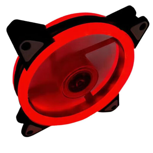 Desktop host computer case fan 12cm Aurora RGB eclipse LED color changing dual aperture water cooling matte fan black