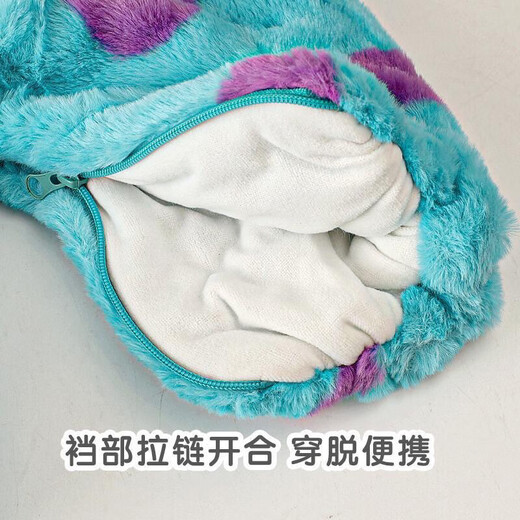 Xianzheyi baby jumpsuit winter thickened fur monster cotton baby clothes little monster winter clothes cute and super cute outing hug little monster (thick velvet style) 66