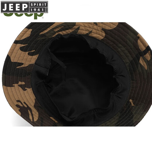 JEEP SPIRIT Hat Men's Spring and Summer Fisherman Hat Basin Hat Breathable Sun Protection Sun Hat Outdoor Travel Mountaineering Fishing Hat Black