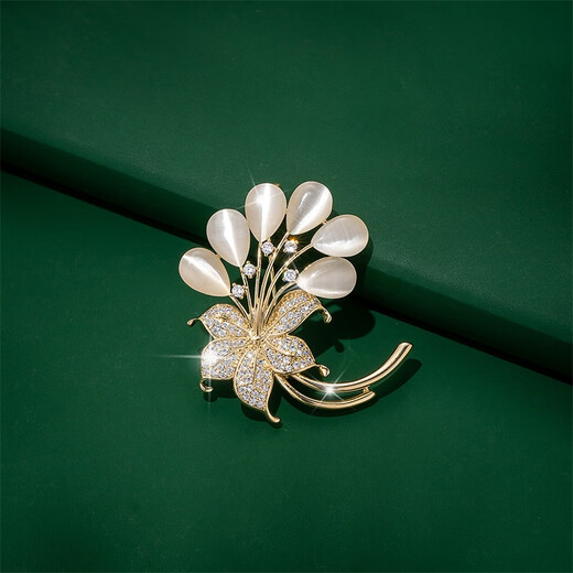 Qlady flower corsage brooch, high-end female brand, high-end pin accessories, National Day and Mid-Autumn Festival birthday gift for mother