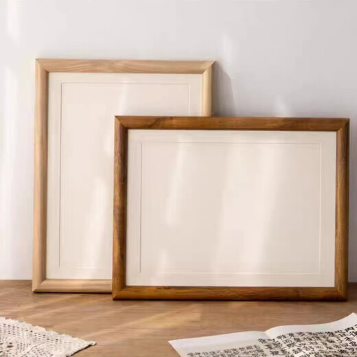 Ronghuashi Calligraphy photo frame blank calligraphy frame frame DIY handwritten calligraphy brush calligraphy decorative frame empty frame table A4 wood color frame [21*29.7cm] with jam paper