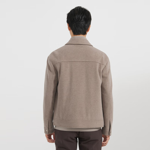Vêtements pour hommes de Lilang Light Fashion [garniture intérieure] manteau en laine à la veste en laine tricotée pour hommes Q4DYR109 Rice Gray XL (175)