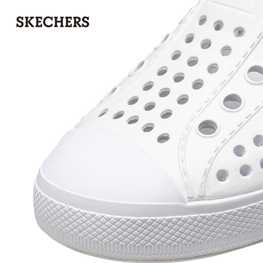 Skechers summer girls' hole shoes casual and versatile outside wear slippers lightweight breathable bubble shoes soft and fashionable white/multi-color/WMLT size 37