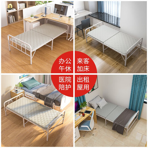 Restar-Klappbett Single Doppel Haushalt Holzbrett Einfache Eisenrahmen Hardboard Mietwohnungsscheibe Wirtschaftsbrettbett Haus Holzbrettbett-100 cm breit