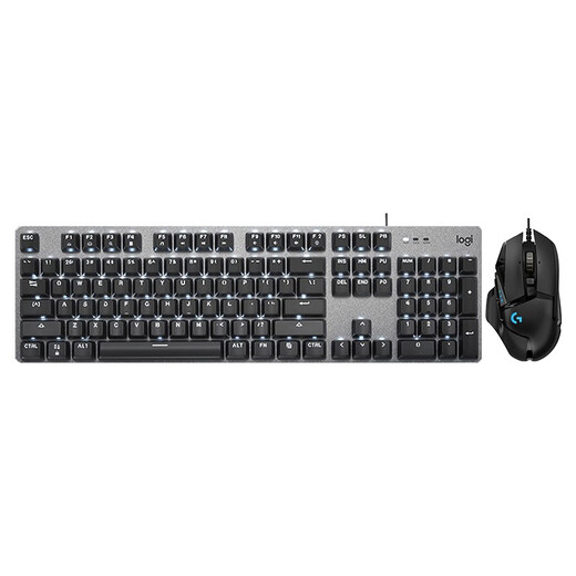 
Logitech K845 wired e-sports gaming keyboard and mouse set G502hero master backlit full-size mechanical keyboard macro programming mouse set LOL chicken eat K845 blue axis + G502 HERO