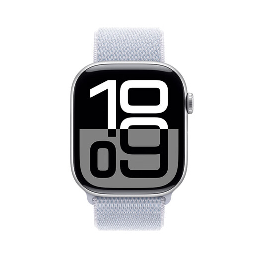 Apple/苹果 Watch Series 10 智能手表GPS款46毫米银色铝金属表壳青云色回环式运动表带MX243CH/B