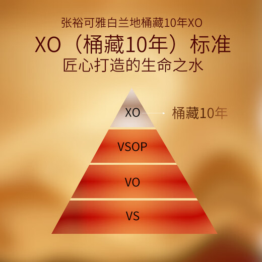 张裕 可雅白兰地 桶藏10年XO 700ml 单瓶装 洋酒 礼盒送礼