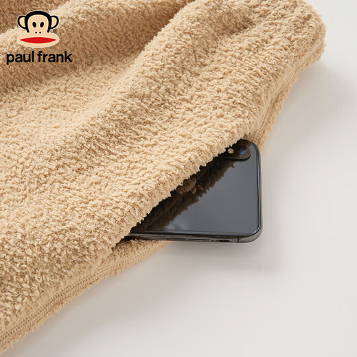 PAUL FRANK Big Mouth Monkey Winter Half Velvet Pajamas Women's Autumn and Winter Home Clothes Men's Coral Velvet Couples Can Wear Outside Home Suits