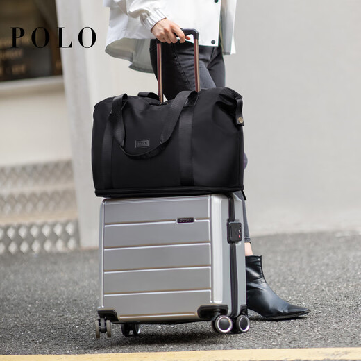 POLO travel bag men's expandable travel storage bag fitness bag short-distance lightweight handbag women's portable luggage bag