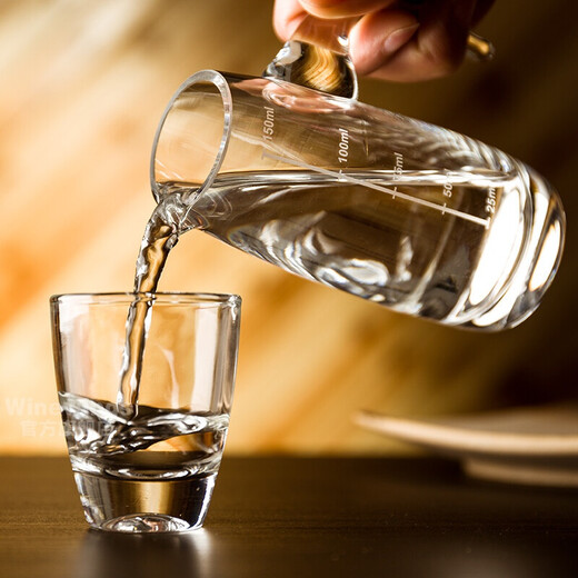 Winewings crystal glass white wine divider with scale red wine decanter divider jug household wine divider glass white wine wine set 500ml wine divider