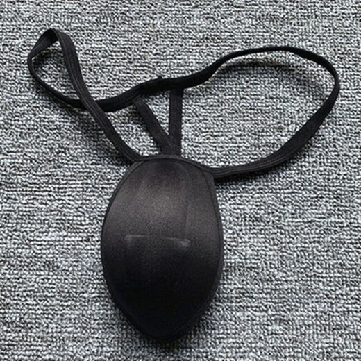 Men's penis pad underwear pad 3D bionic men's cup thong sponge guard pad swimming trunks U protruding large white M size 100-145Jin Jin equals 0.5 kg