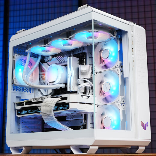 TCOMAS钛钽SJ-A080 360白色 一体式CPU水冷散热器 大冷头加厚冷排风扇ARGB光效 支持intel/AMD