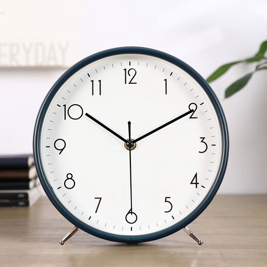 The Story of Time Desktop Desktop Clock Living Room Home Fashion Sitting Clock Simple Modern Table Clock Ornament Stand and Hang Dual-Purpose 2823-Sapphire Blue Stand and Hang Dual-Purpose
