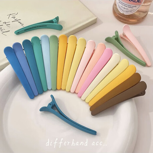 Seamless hair clip for girls, side bangs clip, face wash, makeup, and broken hair hair clip, hair clip, duckbill clip, mixed color combination [5 pcs]