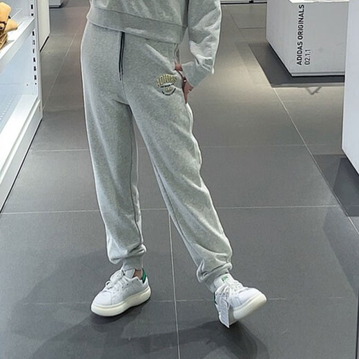阿迪达斯 （adidas）三叶草运动裤女裤夏季新款健身裤子透气休闲裤收口小脚裤长裤 IT9856 XS