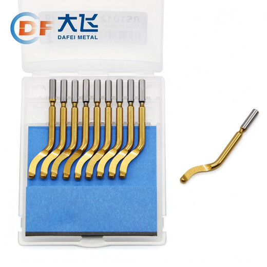 Dafei Edelstahl Deburring Scraper Manual Trimmer Trimmer Edge Trimmer Blatt Schaber Blade Debring Tool Burring Trimmer BD5010 [10 Teile des Dreiecks Scraper]