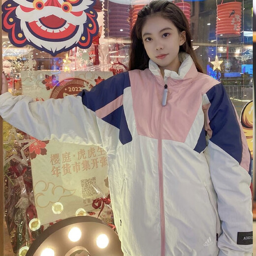 Adidas Herrenjacke 2025 Frühlings- und Herbst Sportbekleidung mit Kapuze -Plüsch -Jacke warm Casual Top He9893 Inner Plüsch m