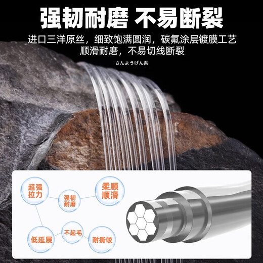 YNKOO high-end Japanese imported Sanyo fishing line main line sub-line super tensile strength high-strength fishing line nylon line crucian carp authentic Japanese Sanyo fishing line-Lake blue 50 meters No. 0.8