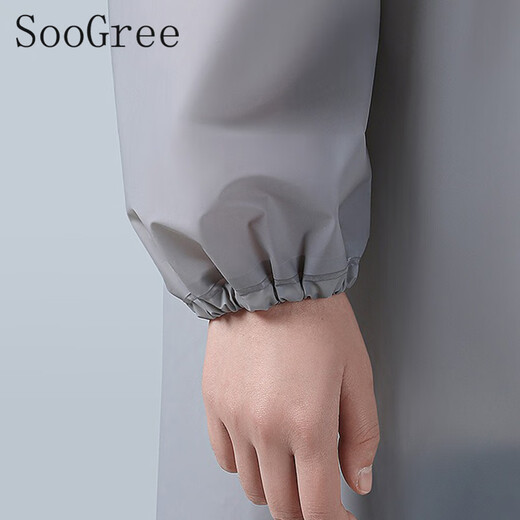 Soogree Raincoat Adulte One-Piece Single Long épaissis Full Full Full Corps Araproping Electric Vehicle Commutiant extérieur pluie Poncho Raincoat Gray Moyenne Taille