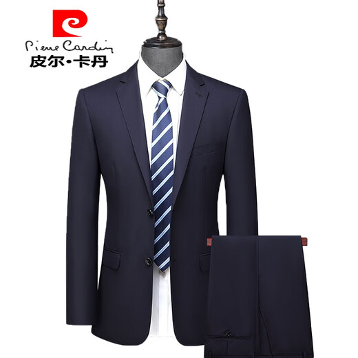 Pierre Cardin Business Wool Suit Men's New Autumn and Winter Wedding Suit Dad's Large Size Casual Suit for Men Navy M 170/88A Recommended 95-125 Jin Jin equals 0.5 kg