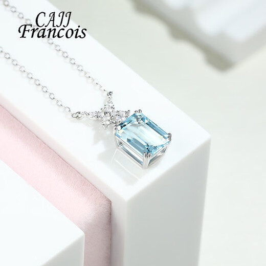 OIDSG 15 carat pendant female colored gemstone jewelry inlaid gemstone necklace gift gift aquamarine necklace
