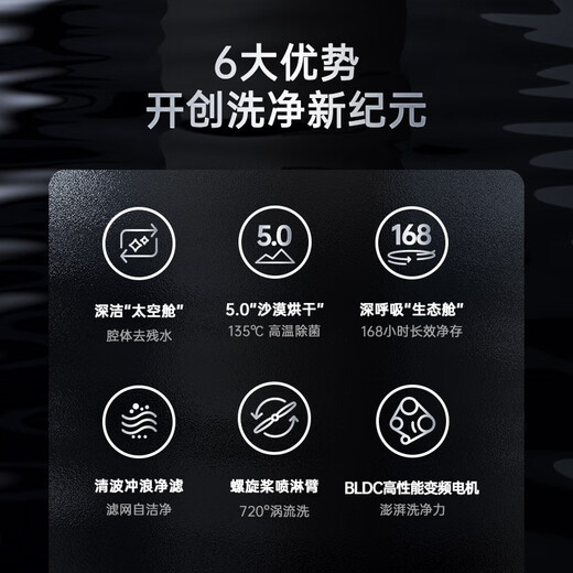 Panasonic state subsidy built-in dishwasher 15 sets space capsule deep cleaning 135 independent drying 1-level water effect 3-layer spray to remove residual water 1KT 15 sets +2 135 desert drying NP-WT3H1KT