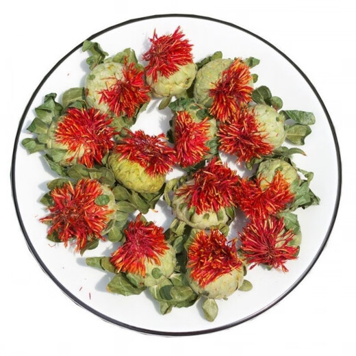 Beijing Tongrentang authentic high-quality saffron flower fruit safflower tea genuine safflower soaked in water and drink new orange pineapple internet celebrity flower tea genuine safflower head 500g