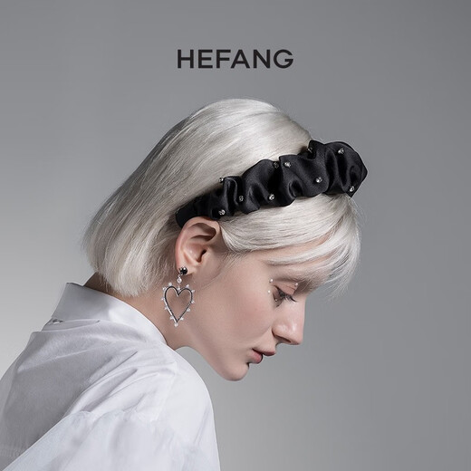 HEFANG Hefang Jewelry Starlight Hairband Fashionable Hairband Headband Light Luxurious and High-end Birthday Gift for Girlfriend Black
