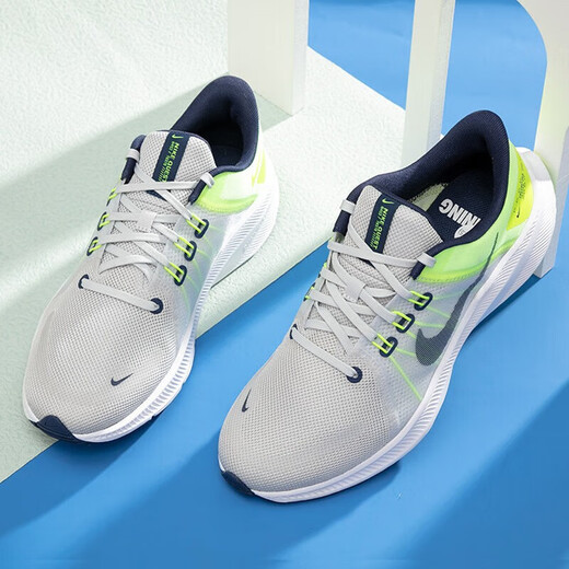 Nike (Nike) Men's Shoes Quest 4 Running Shoes Line Flying Line Highway Mesh Breathable Low Top Shoes Zapatos informales DA1105-003 Explorer 4 Generación 40.5