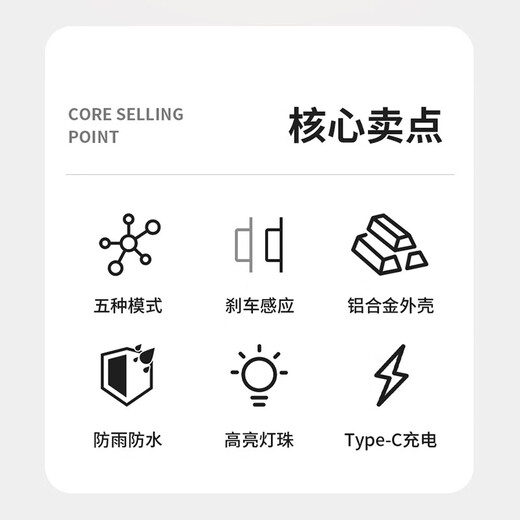 Captain Tas Road Bike Tail Light Intelligent Brake Sensor Light Mountain Bike Night Riding Warning Light Headlight Charging Cycling Accessories Q3 Alloy Model Intelligent Sensor Sitting Bow Model 5 Modes