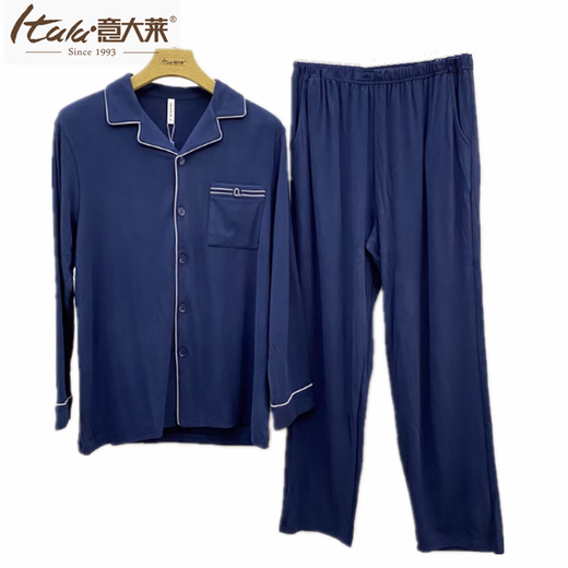 El gran pijama rojo de la pareja italai, otoño, y invierno, medio grueso, espesor de seda, proteína, terciopelo, el año matrimonial puede usar ropa casera de pareja afuera de 4855 Martha Red - Hombres XL XL