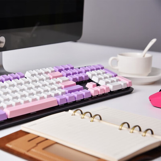 Logitech K845 Clavier mécanique Axe de clé mécanique Clavier de clavier mécanique câblé E-Sports Game Ti-Desk External ordinateur portable 104-Key Full-Light Commercial Model G102 Set K845 Purple Lover-Red-Red Axis