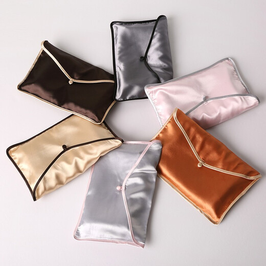 Jinsanta Mulberry Silk Pillow Case 6A Mulberry Silk Silk Solid Color Pillow Case Single 74X48cm Gem Green Beige 9930
