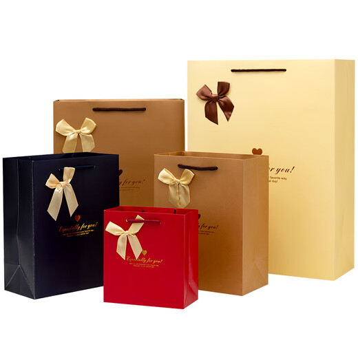 Huilide Custom Kraft Paper Bacd Bod Bound More More Shode Clothing Bag Сумка для логотипа печатная сумка для покупки мешок для покупки Beige XS модель 14715 см 100 штук