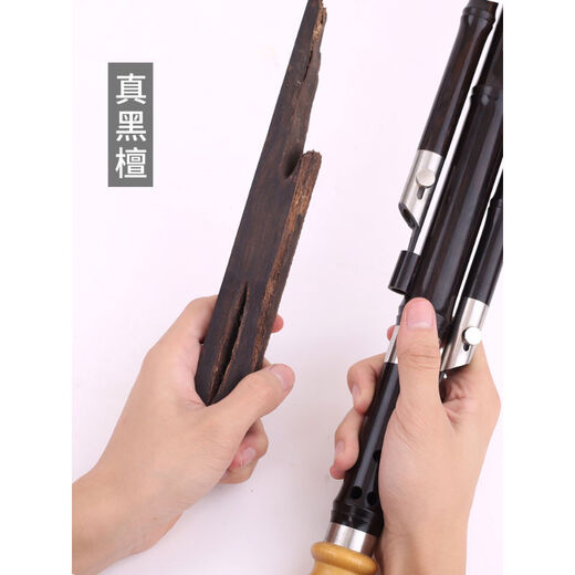 黑檀木管 葫芦丝 乐器 专业演奏型 F调 G调 降B调 C调 筚郎 C调(带书)