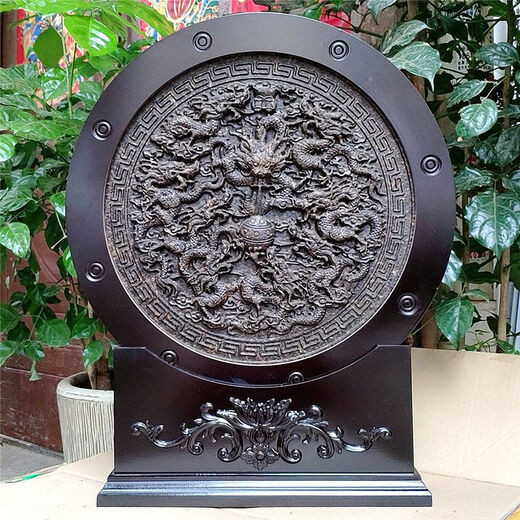 星罗宇茶雕摆件40厘米居家装饰摆件云南特色普洱茶工艺品茶商务创意礼品 龙凤呈祥