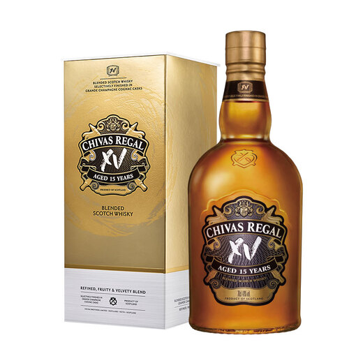 芝华士（Chivas）15年苏格兰调和型威士忌洋酒700mlXV透金版 