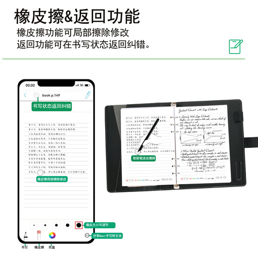 乐发芽Ophaya电子笔记本手写syncpen智能笔纸屏同步手写板商务办公会议记事本可存储记录日记本创意礼品 旗舰款礼盒装【智能笔+点阵笔记本+手写板】国际版