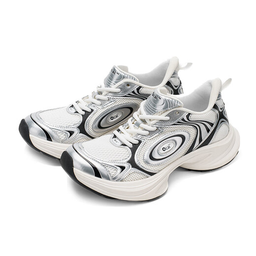 Ocai Disk Runtech Silver White Flying Disk Running Shoes Silver White 38