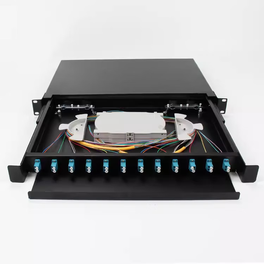 Front est la boîte à bornes à fibres LC 24/12 ports de porte-ports Type 12/48/24 Corre de fusion de câble optique à traction et le cadre de distribution 1U Frame de distribution 12 ports [24-core LC Full-Fit]