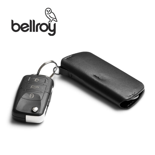 
Bellroy Australia Key Cover Plus Spring New Third Generation Minimalist and Skillful Key Bag Simple Leather Men and Women Ink Black