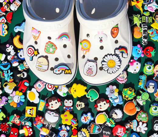 Ran Min pure Crocs accessories shoe flower Crocs decorative buckles on shoes Cartoon Zhibixing doll shoe patch accessories removable classic 10 pack